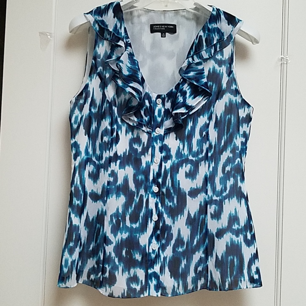 JONES NEW YORK Vintage Ruffled Blouse
